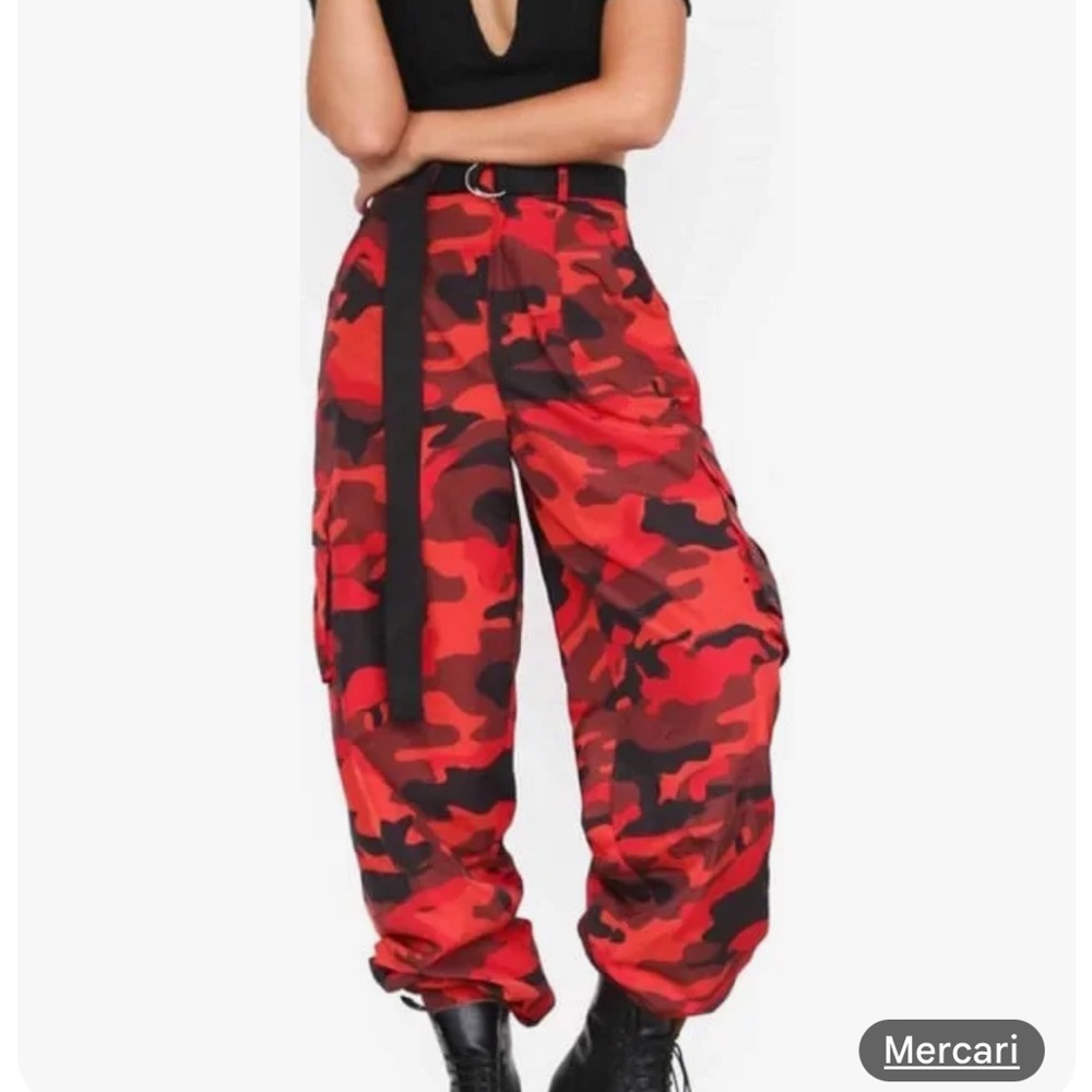 I.AM.GIA Red Camo Cargo Pants